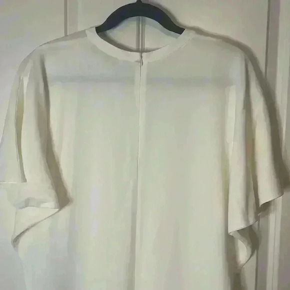 NWT Zara White Flowy Midi Back Slit Dress - Picture 10 of 11